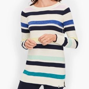 Talbots Colorful Striped Crewneck Sweater Size PS